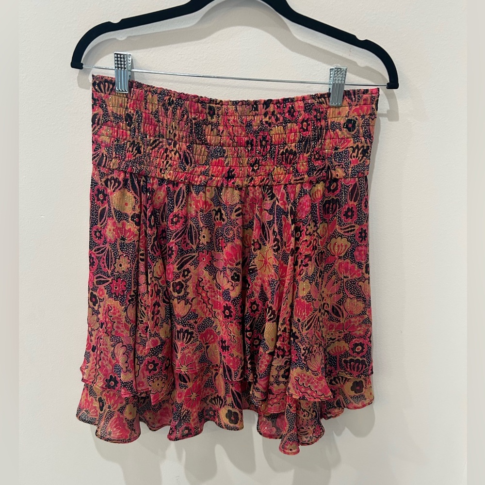A.L.C. Vera Silk Chiffon Tiered Mink Skirt - Picture 3 of 6
